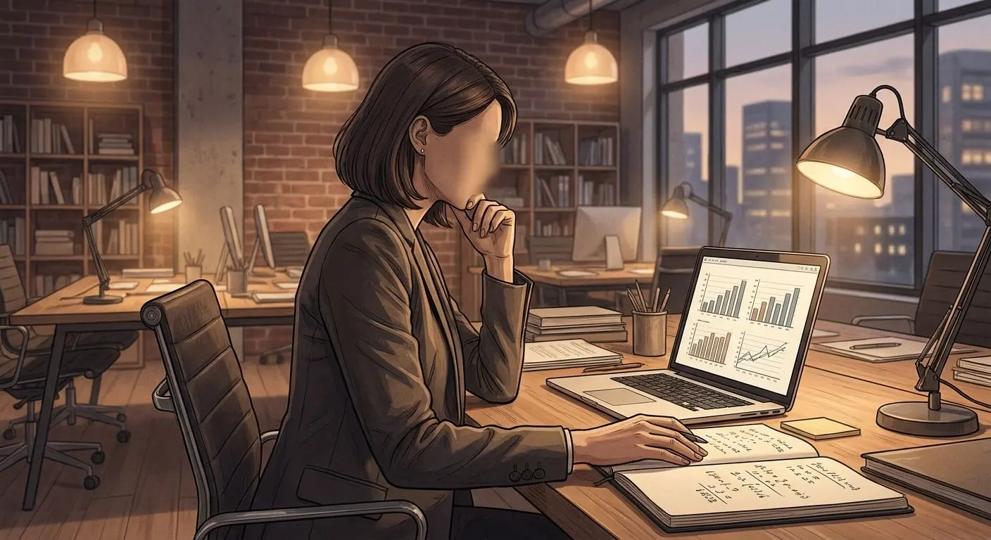 Abstract expert analyst workspace representing the article author