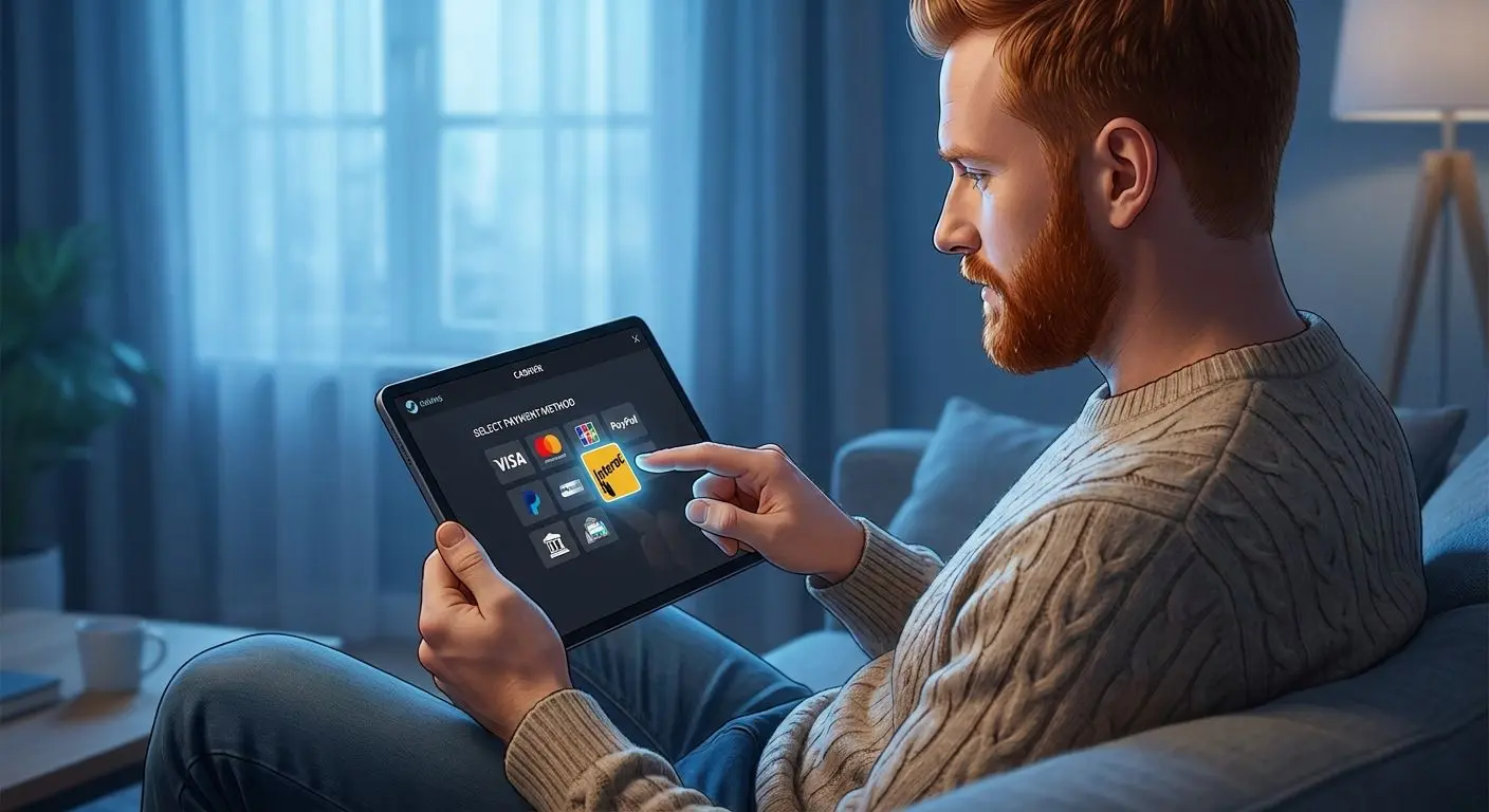 Irish player choosing Interac in the PlayOJO payment screen