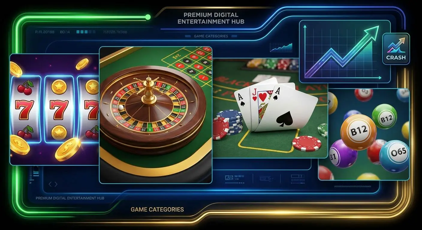 Collage of popular PlayOJO game categories for no wager play