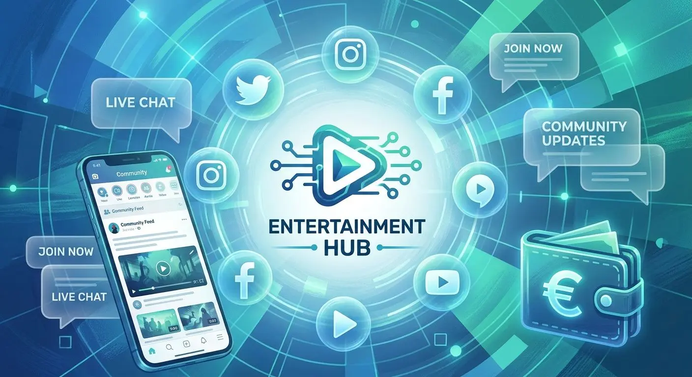 PlayOJO themed social media collage with mobile and community icons